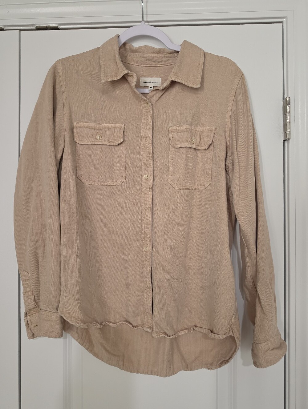 Aveny Button Down Shirt - Soft Peach
